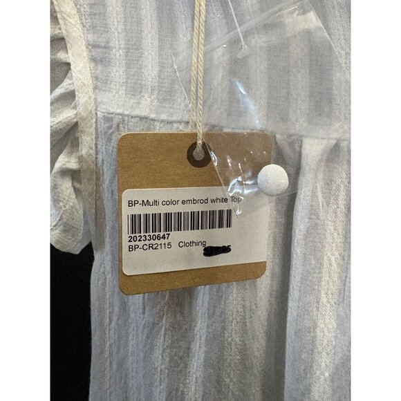 Blu Pepper Floral Embroidery Yoke Ruffed Sleeves Blouse Fiesta Pink Orange Teal - Picture 8 of 8